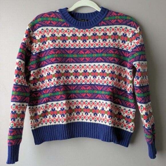 J. Crew Fair Isle Crewneck Sweater - Picture 1 of 12